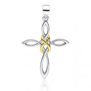 Pandantiv cruciulita argint cu detalii placate cu aur galben DiAmanti Z1715CGR-DIA (Argint 925‰ 1,6 g.) Pandantiv cruciulita argint cu detalii placate cu aur galben DiAmanti Z1715CGR-DIA (Argint 925‰ 1,6 g.)